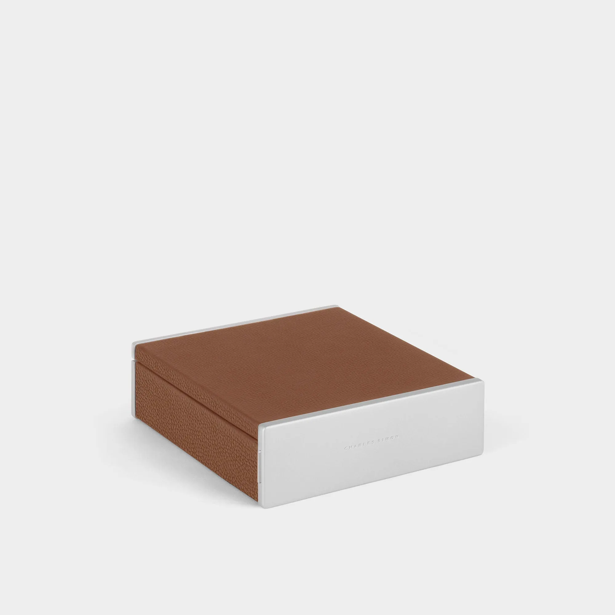 TAYLOR 2 WATCH AND JEWELRY BOX - TAN / GREY