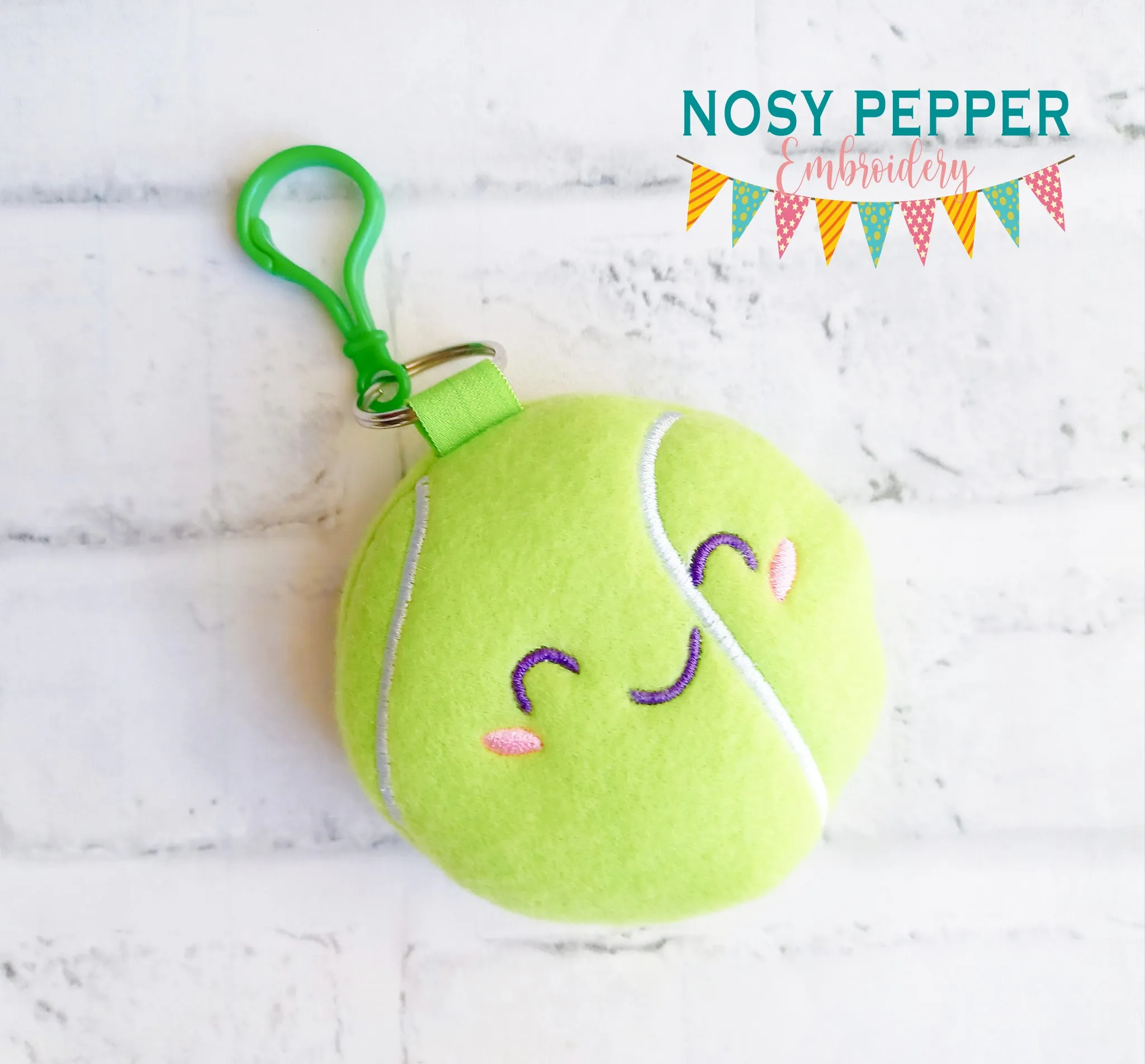 Tennis mini stuffie machine embroidery design DIGITAL DOWNLOAD