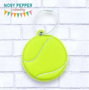 Tennis Puff bookmark/ornament/bag tag machine embroidery design DIGITAL DOWNLOAD