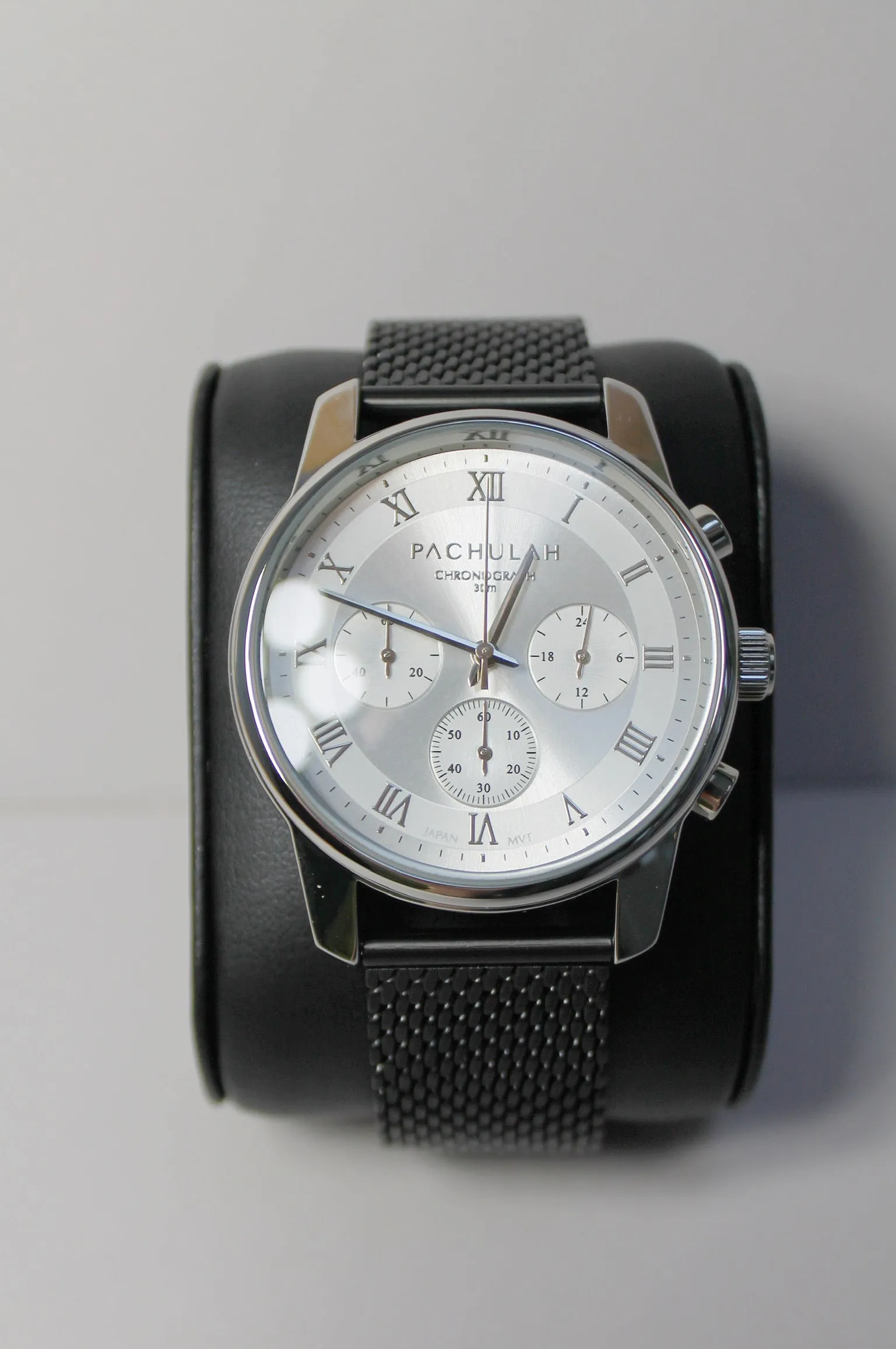The Chronograph | Black Stainless Steel Mesh