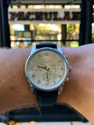 The Chronograph | Green Leather