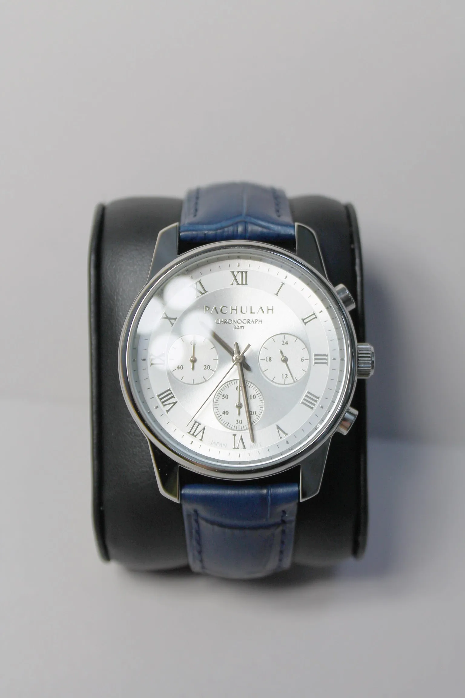 The Chronograph | Navy Leather