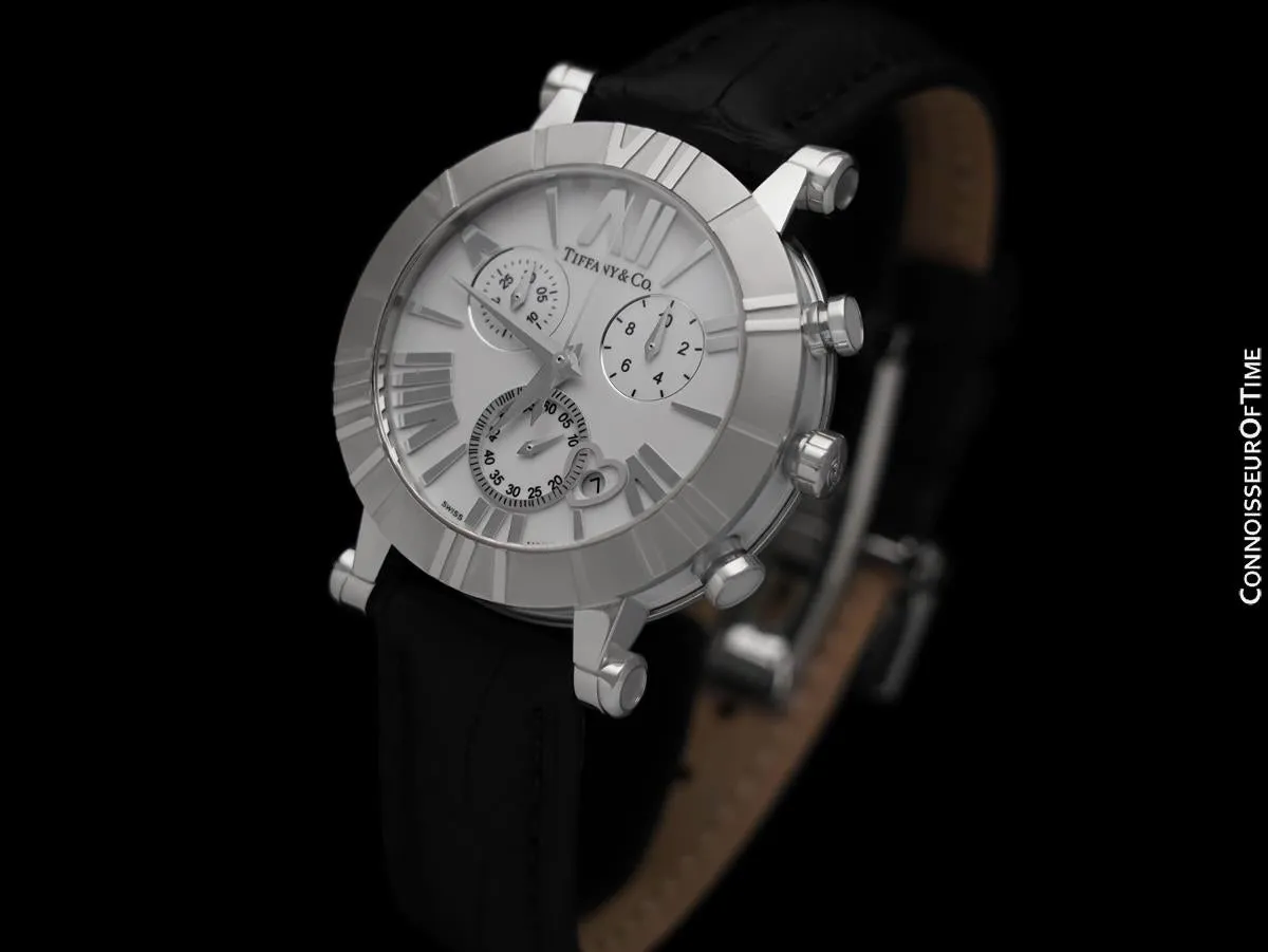 Tiffany & Co. Atlas 37mm Unisex Chronograph Watch - Stainless Steel & Ceramic