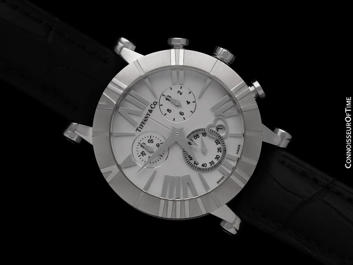 Tiffany & Co. Atlas 37mm Unisex Chronograph Watch - Stainless Steel & Ceramic