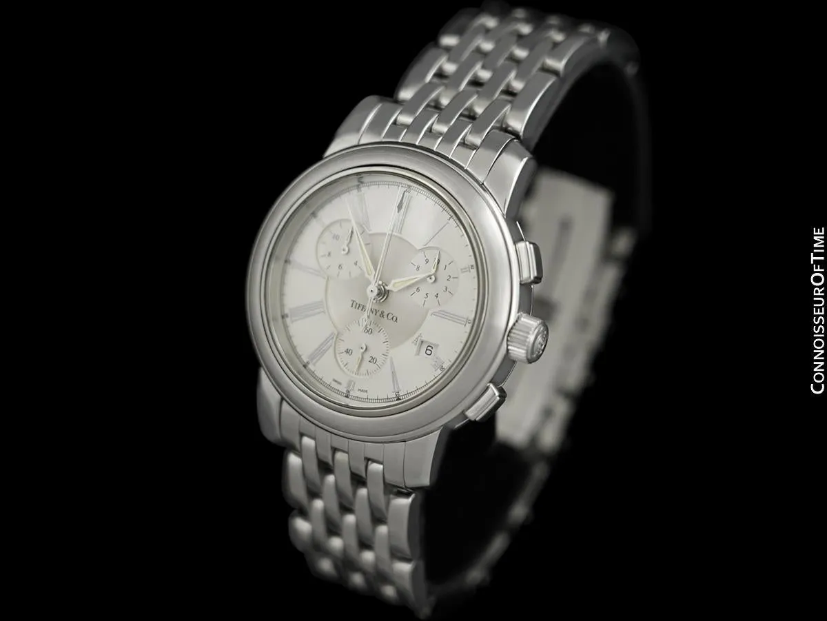Tiffany & Co. Mark Atlas Large Chronograph Mens Bracelet Watch - Stainless Steel