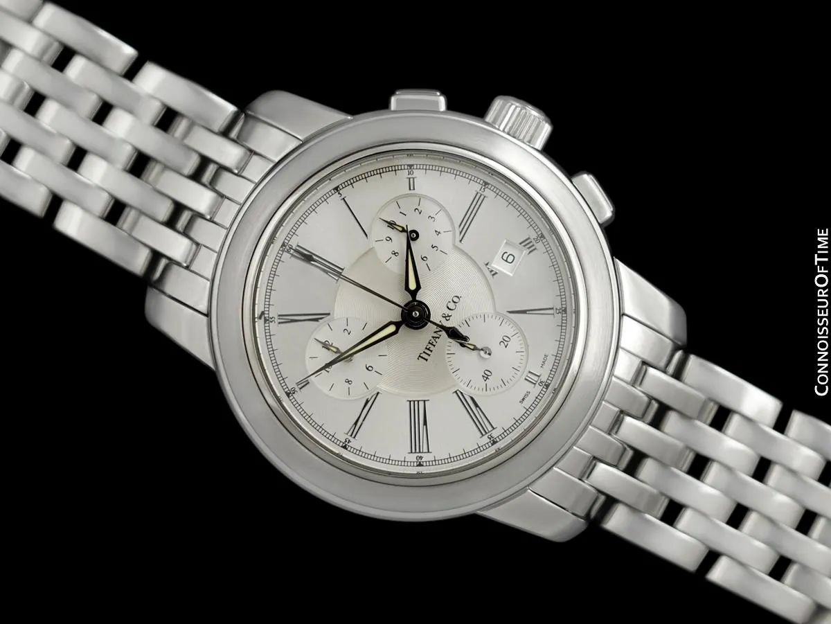Tiffany & Co. Mark Atlas Large Chronograph Mens Bracelet Watch - Stainless Steel