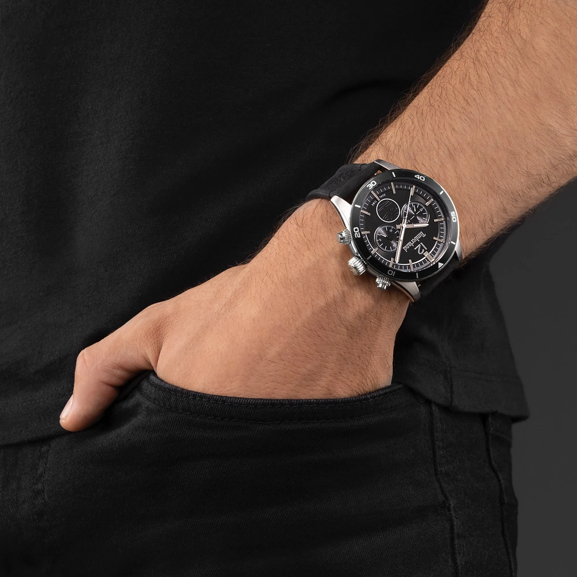 Timberland Ashmont Stainless Steel & Leather Strap Chronograph Men's watch