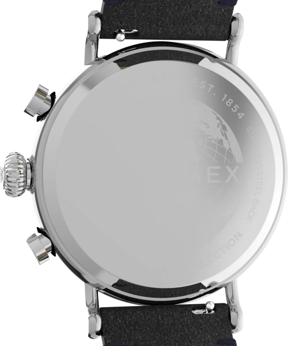 Timex Standard Chronograph 41mm Eco-Friendly Leather Strap Watch