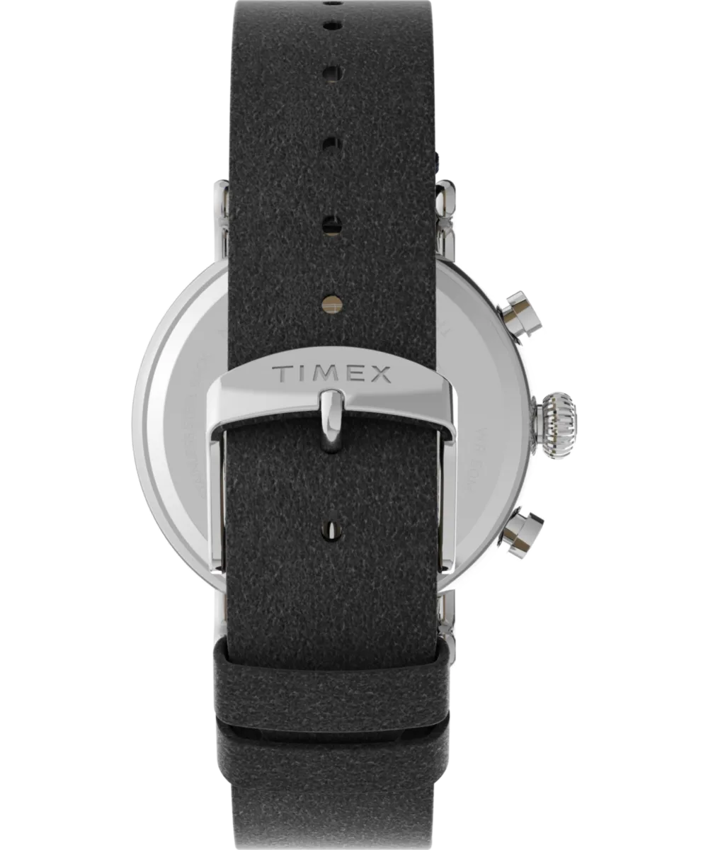 Timex Standard Chronograph 41mm Eco-Friendly Leather Strap Watch