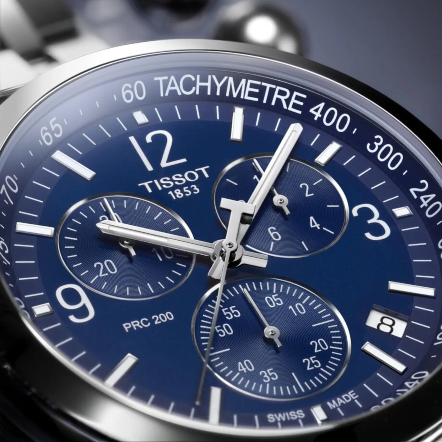 TISSOT PRC 200 CHRONOGRAPH BLUE ON BRACELET