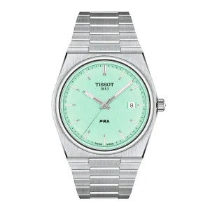 Tissot PRX Mens Stainless Steel Light Green Dial Watch