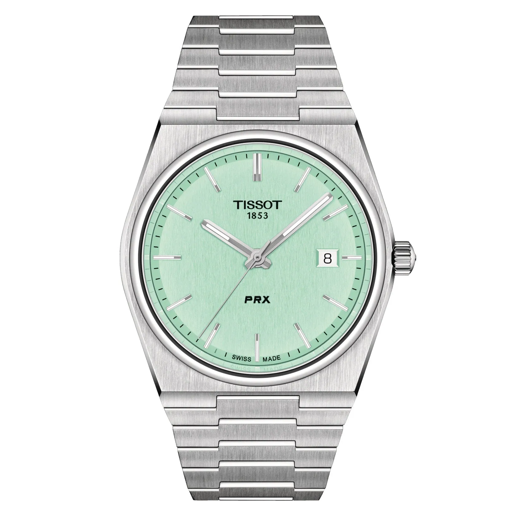 Tissot PRX Mens Stainless Steel Light Green Dial Watch