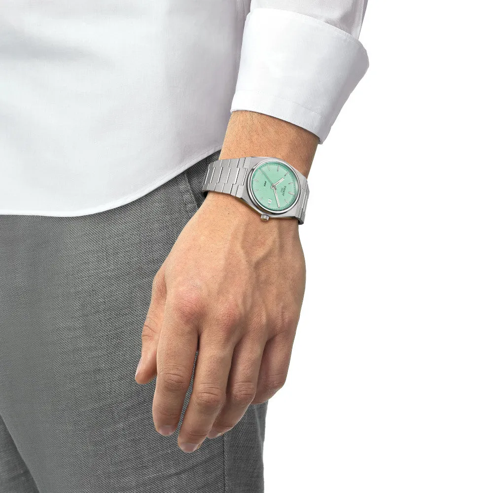 Tissot PRX Mens Stainless Steel Light Green Dial Watch