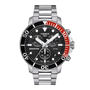 Tissot Seastar 1000 Chronograph Mens Stainless Steel Black Dial Watch