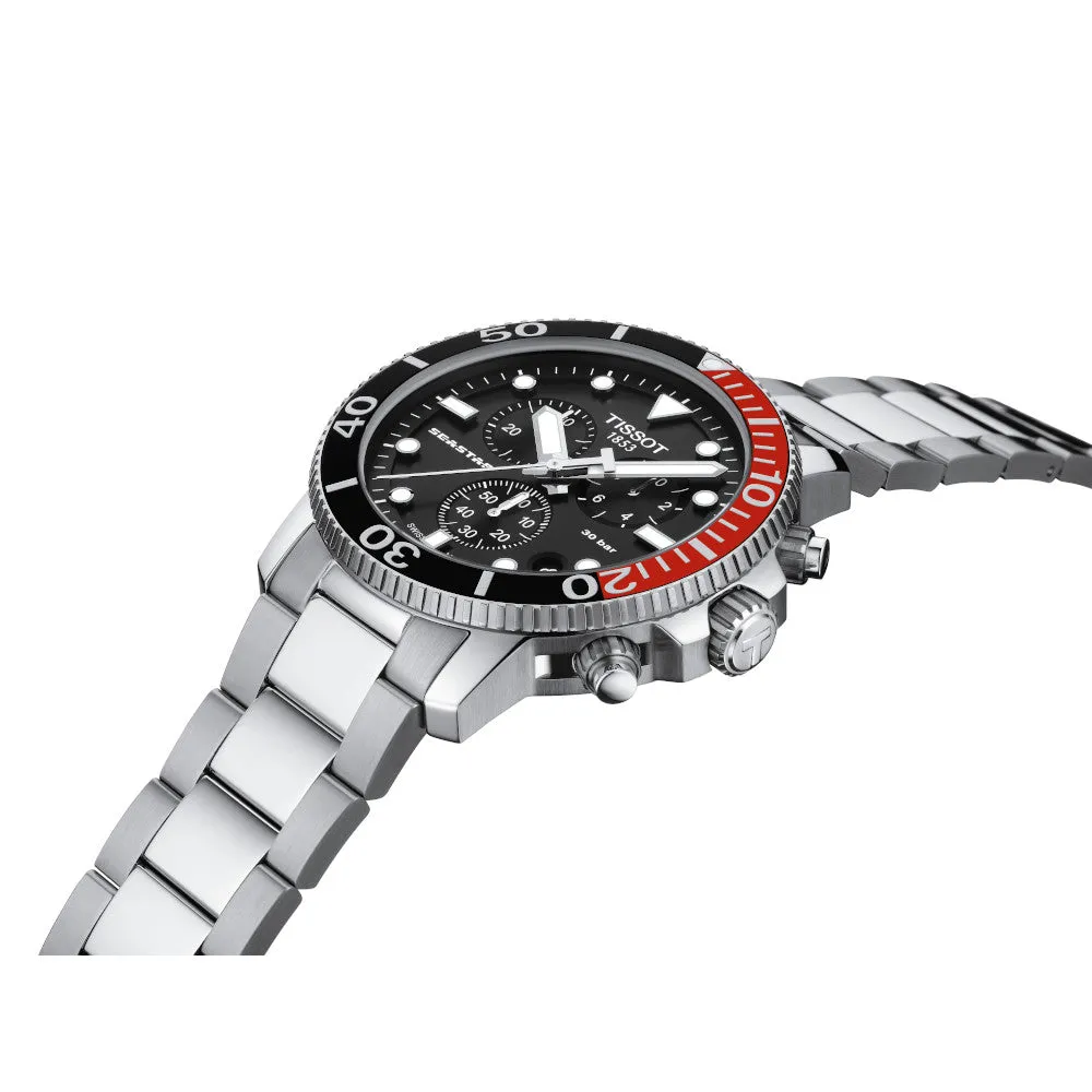 Tissot Seastar 1000 Chronograph Mens Stainless Steel Black Dial Watch