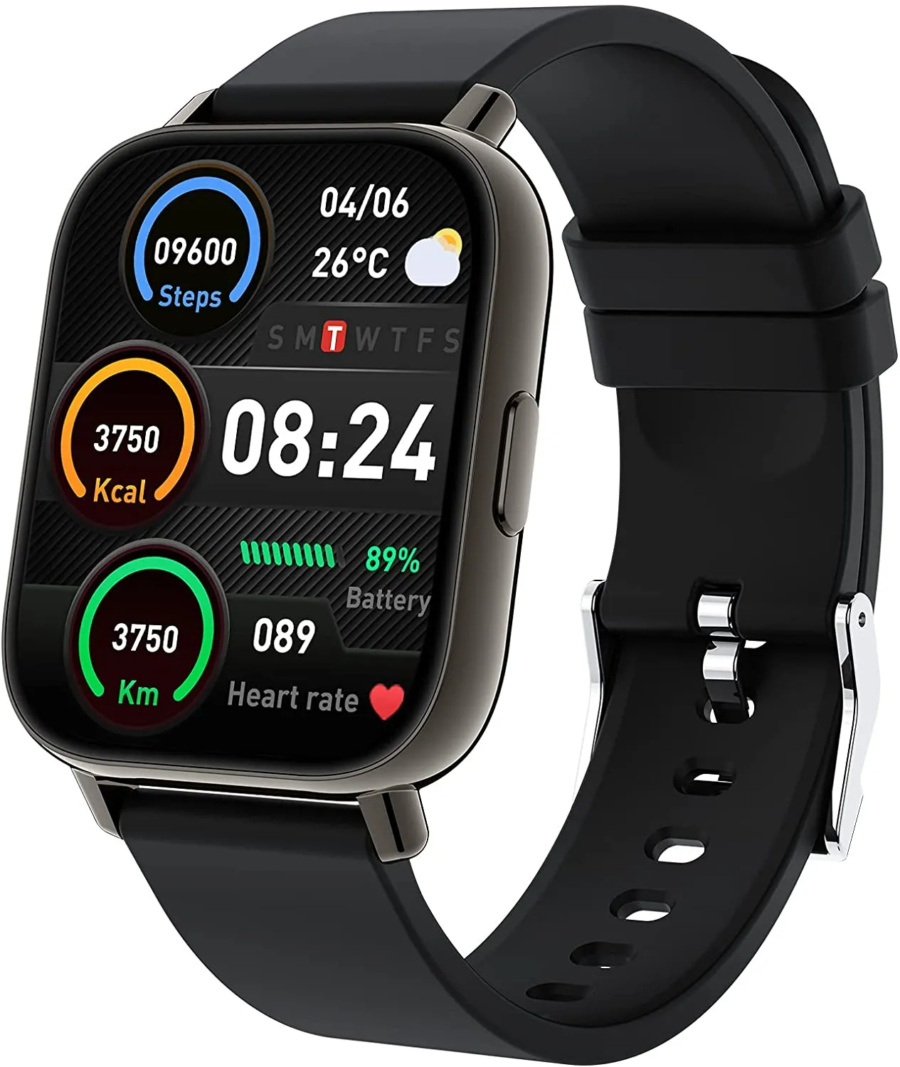 Togala Smart Watch, 1.69 Inch Touch Screen Smartwatch for Android and iOS Phones, Fitness Tracker with Heart Rate and Sleep Monitor, IP67 Waterproof Activity Tracker with 24 Sports Modes for Men Women