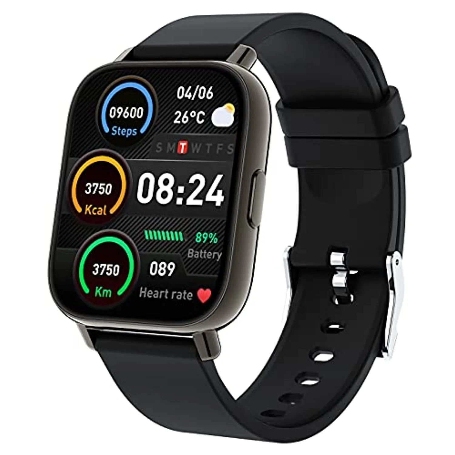 Togala Smart Watch, 1.69 Inch Touch Screen Smartwatch for Android and iOS Phones, Fitness Tracker with Heart Rate and Sleep Monitor, IP67 Waterproof Activity Tracker with 24 Sports Modes for Men Women