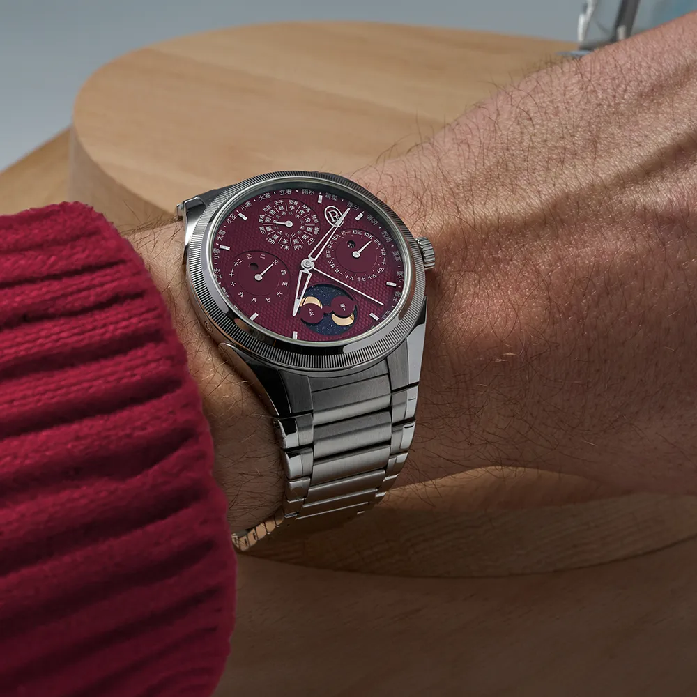 Tonda PF Chinese Calendar Steel Platinum Imperial Red