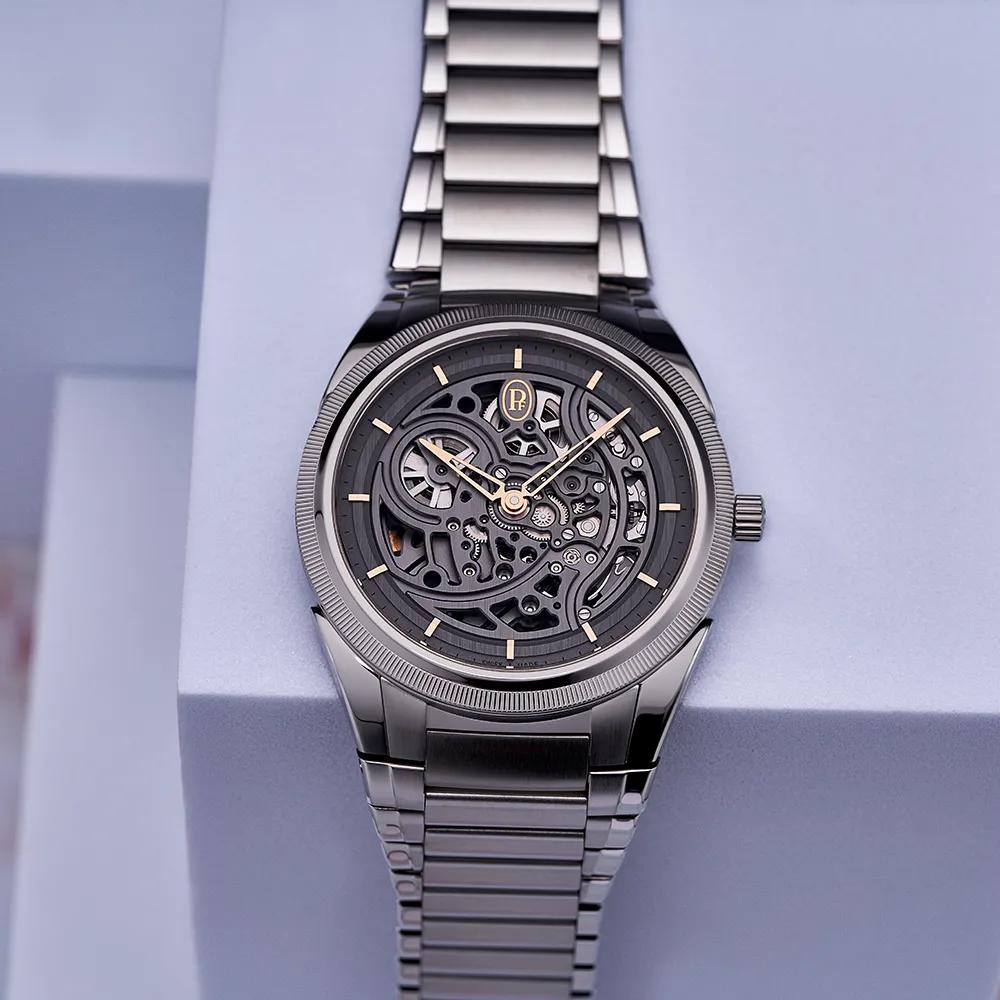 Tonda PF Skeleton Steel & Platinum