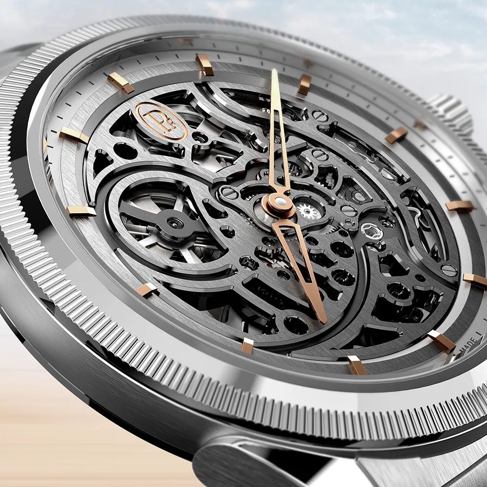 Tonda PF Skeleton Steel & Platinum
