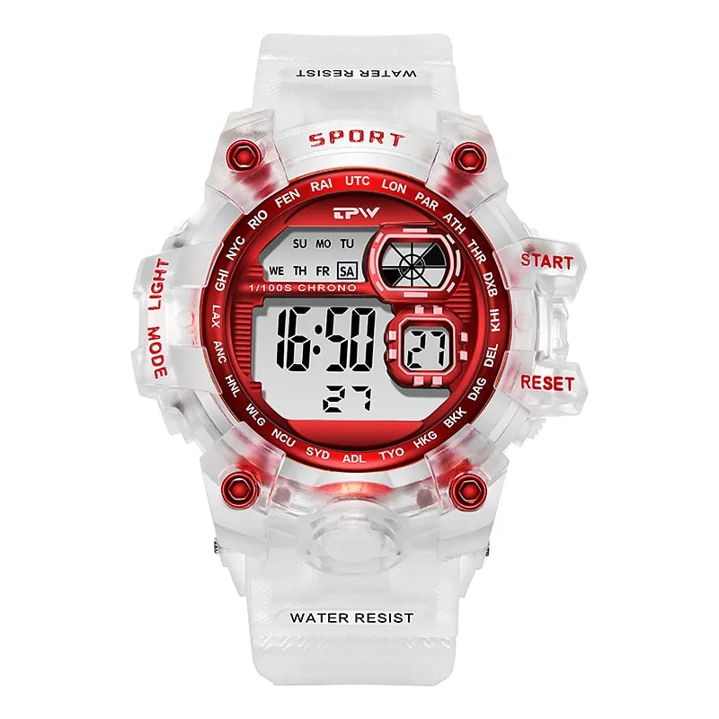 Transparent Color Digital Watches For Women