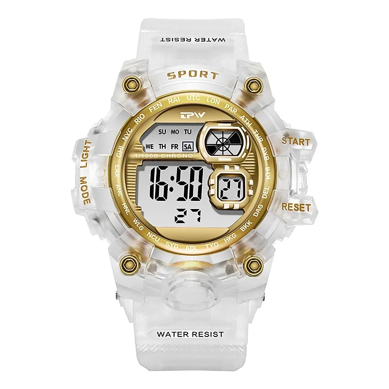 Transparent Color Digital Watches For Women