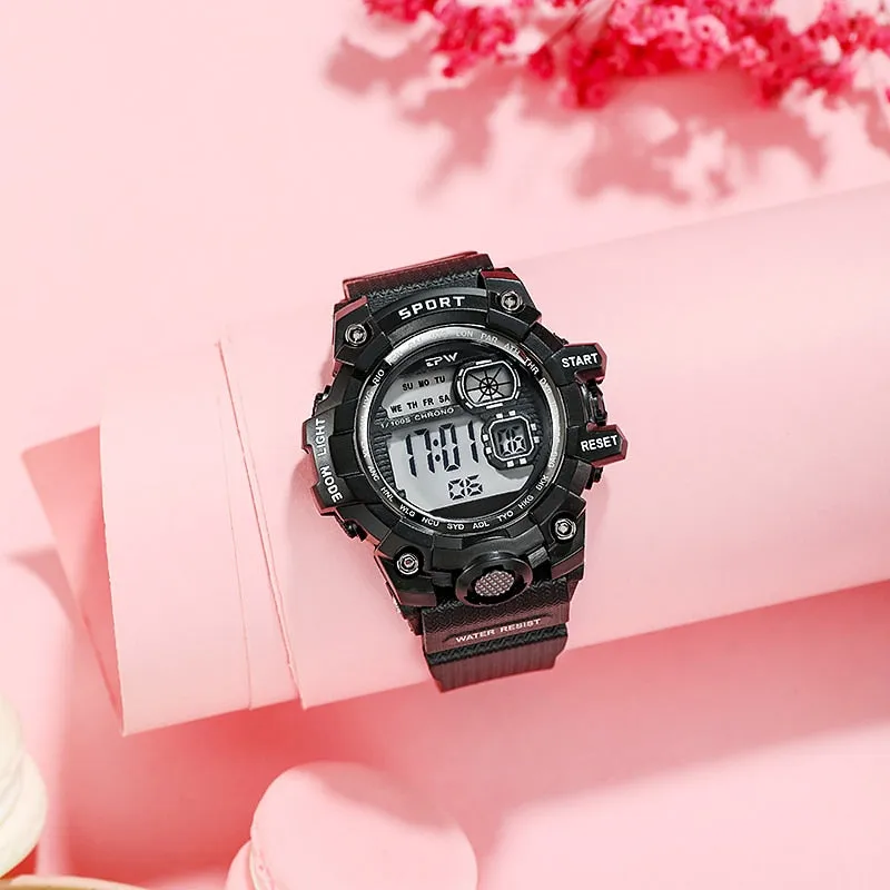 Transparent Color Digital Watches For Women