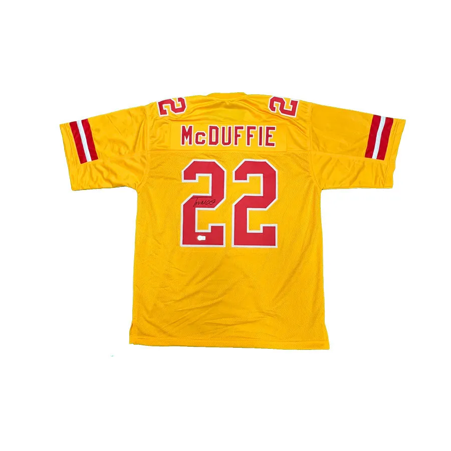 Trent McDuffie Signed Custom Gold Jersey