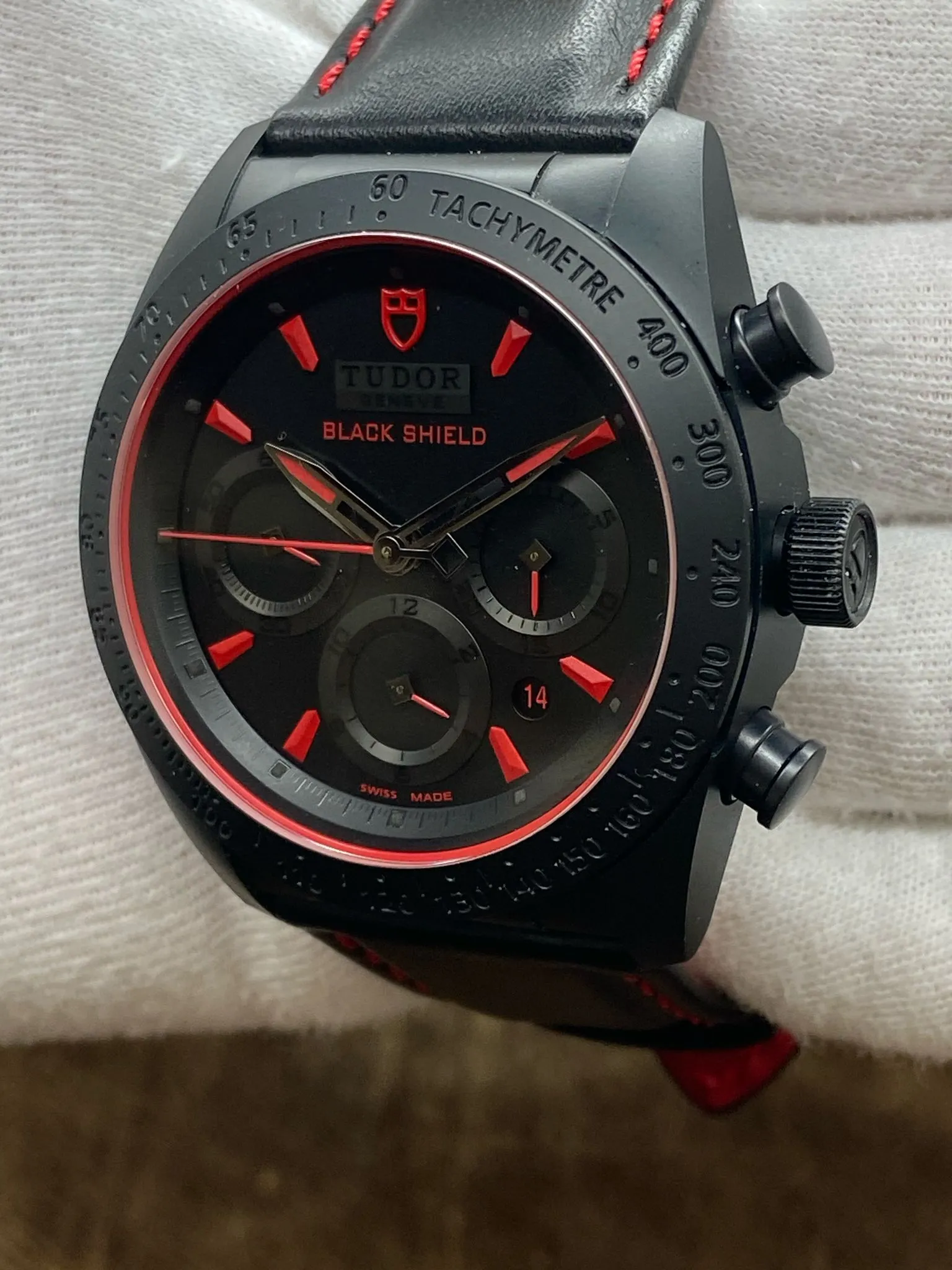 Tudor Fastrider Black Shield 42000CR Black Dial Automatic Men's Watch