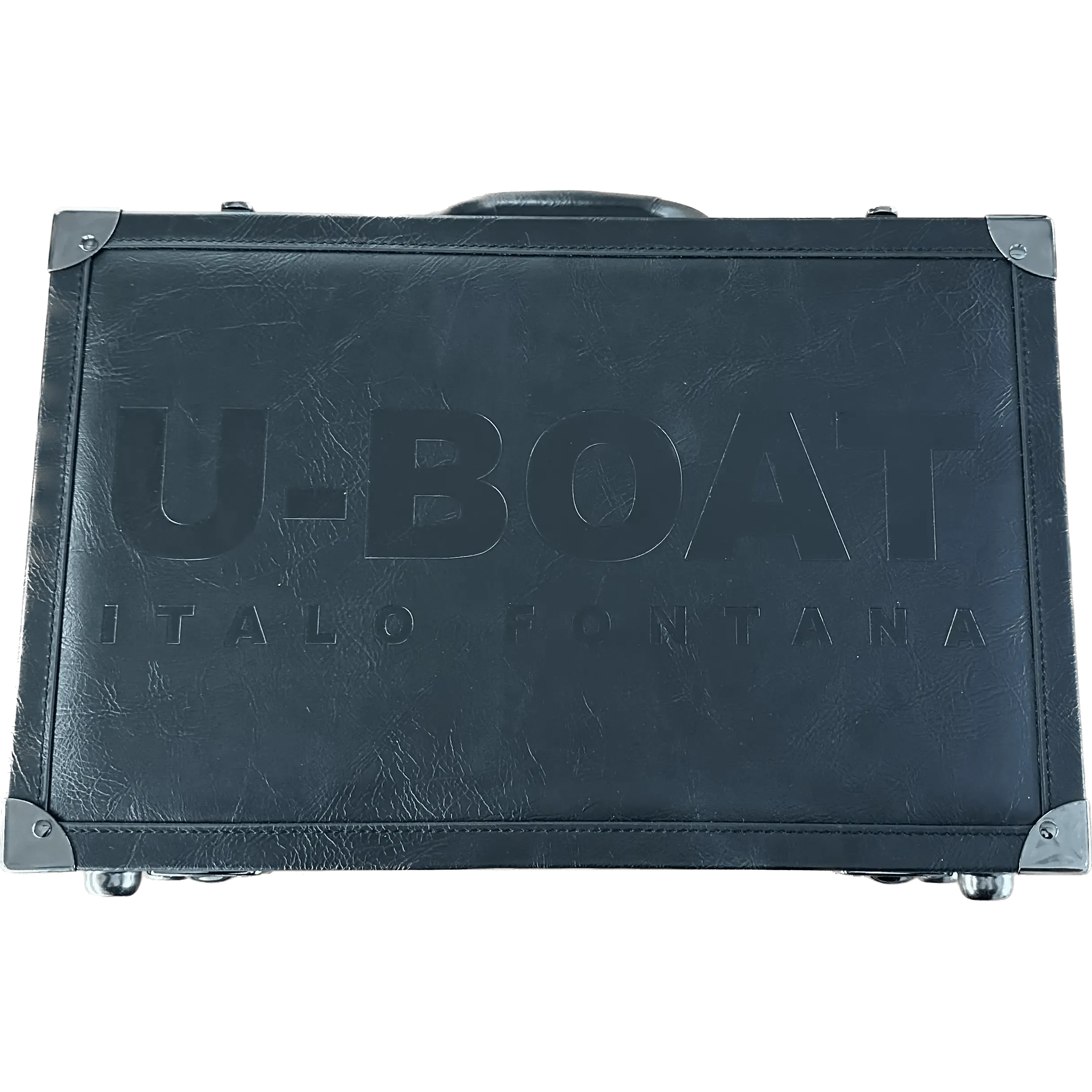 U-boat black leather suitcase door 5 Uboat-001 travel watches