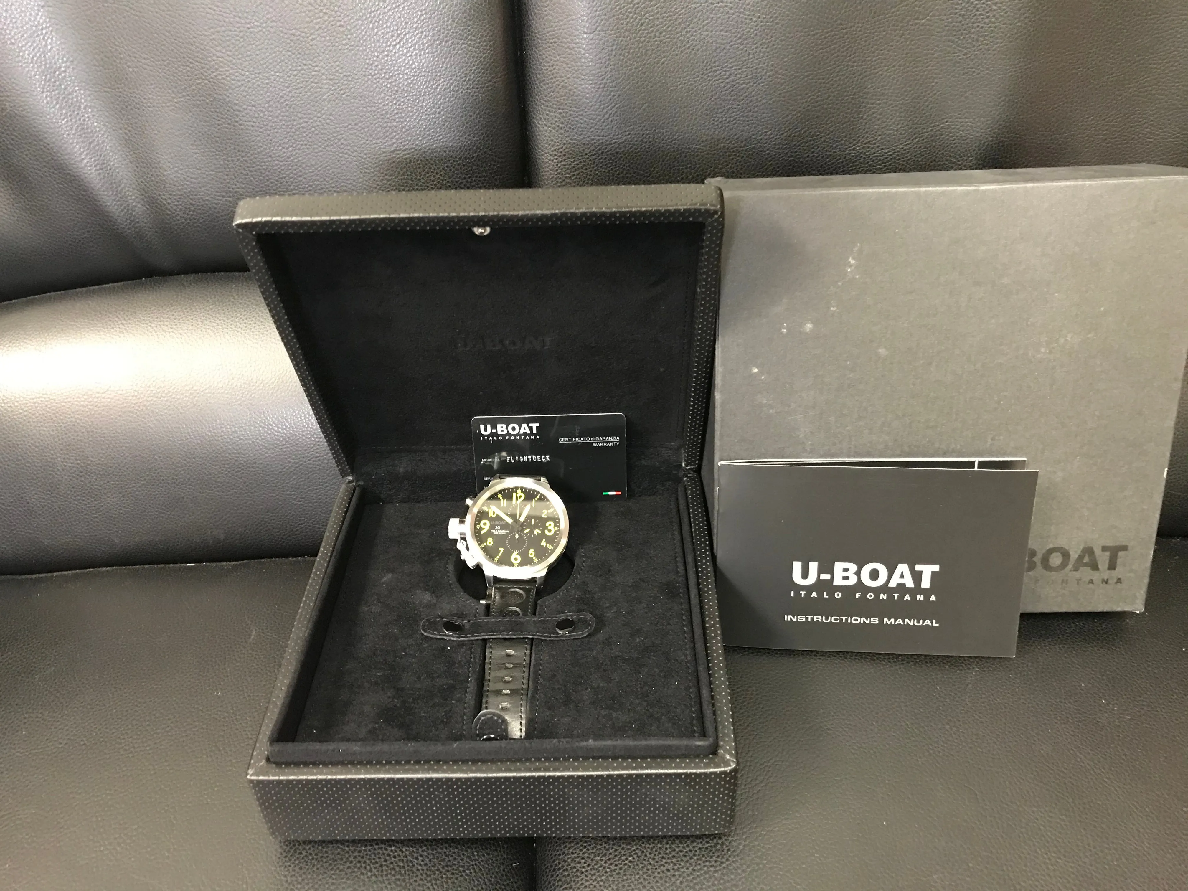 U-Boat Flightdeck Flightdeck U7750/55 Black Dial Automatic Men's Watch