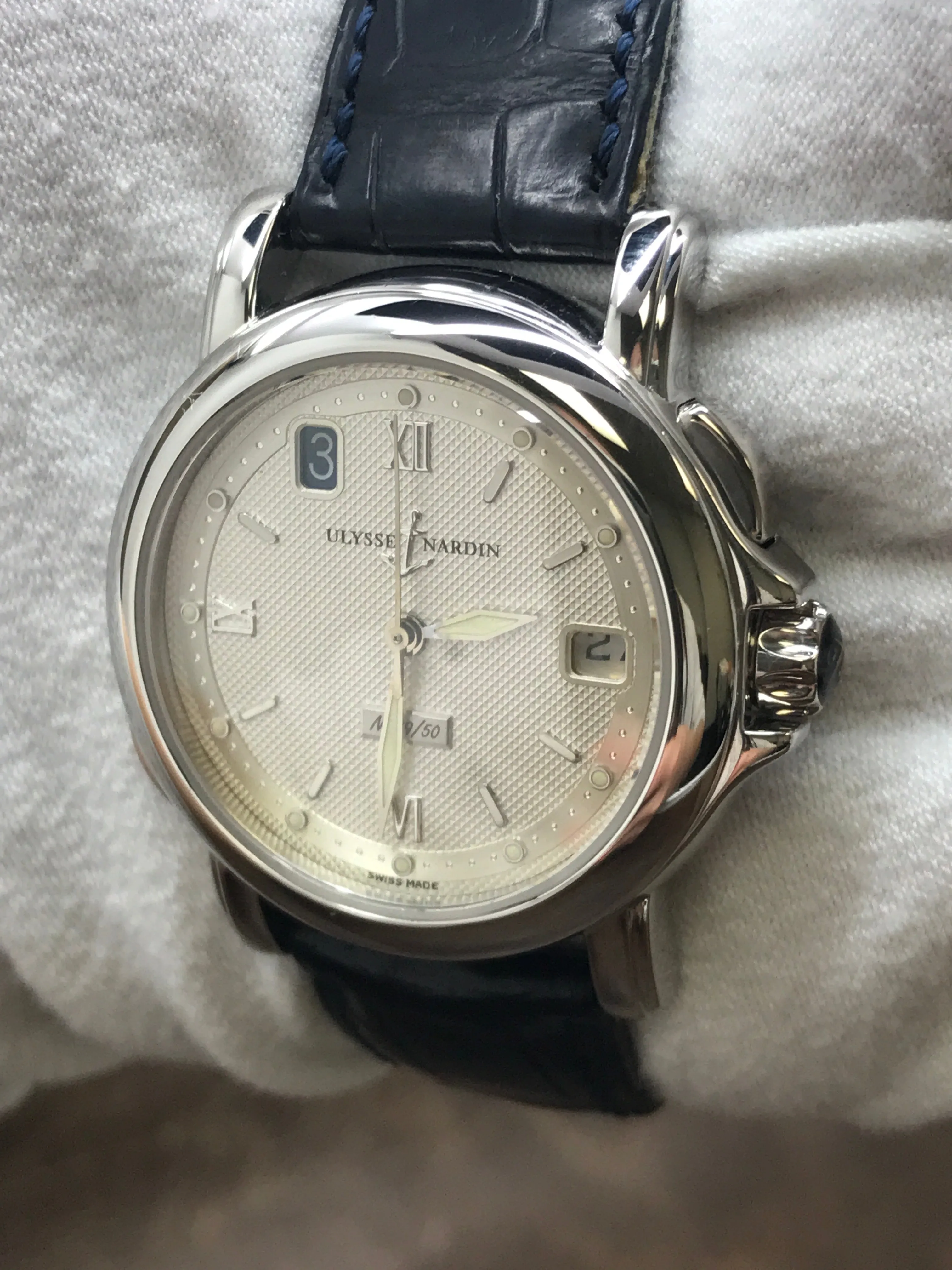 Ulysse Nardin San Marco 209-20 Textured White Dial Automatic Men's Watch