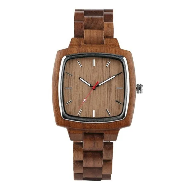 Unique Walnut Wooden Watches for Lovers Couple Men Women Watch