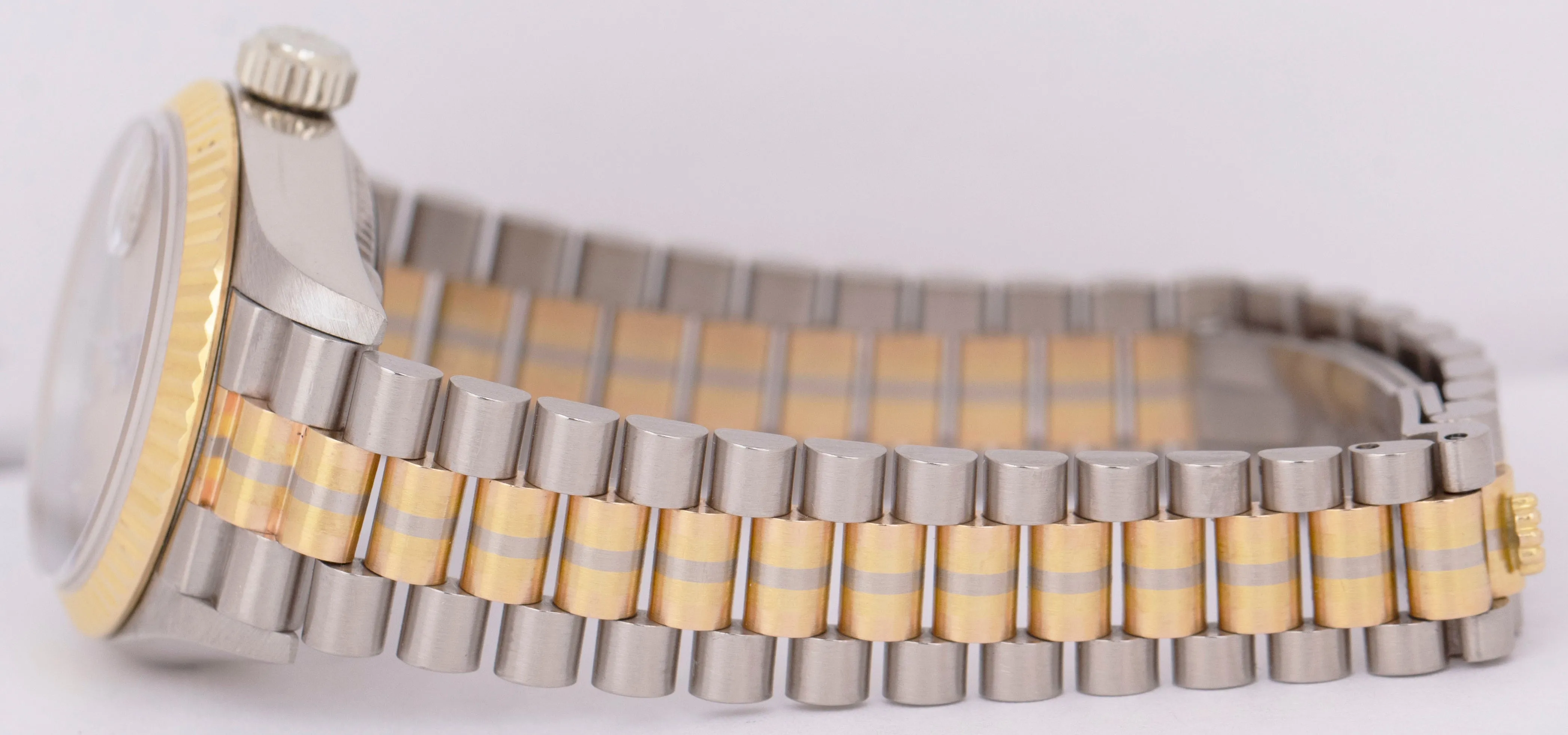UNPOLISHED Rolex DateJust 26mm TRIDOR President Salmon Roman 18K Gold 69179 BIC
