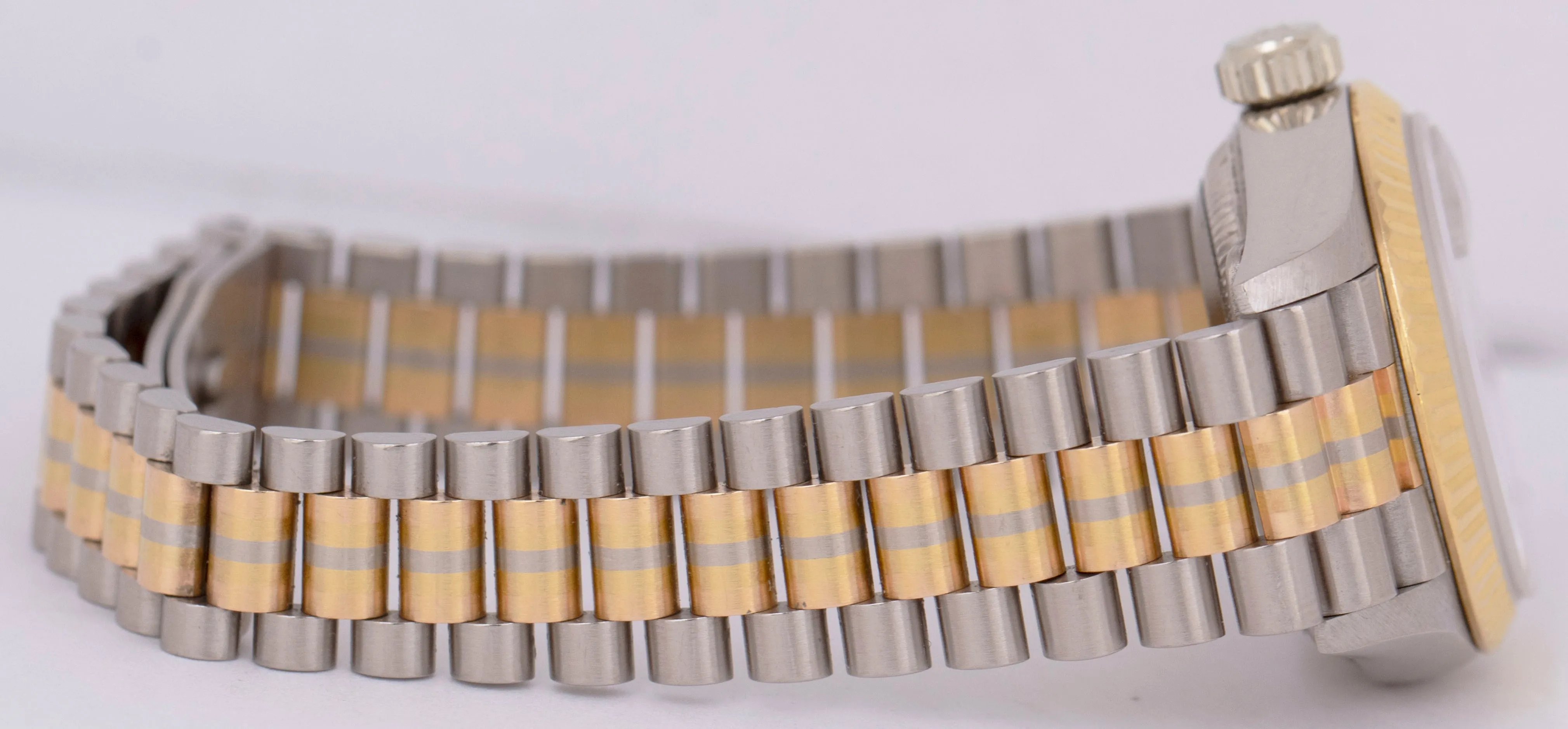 UNPOLISHED Rolex DateJust 26mm TRIDOR President Salmon Roman 18K Gold 69179 BIC