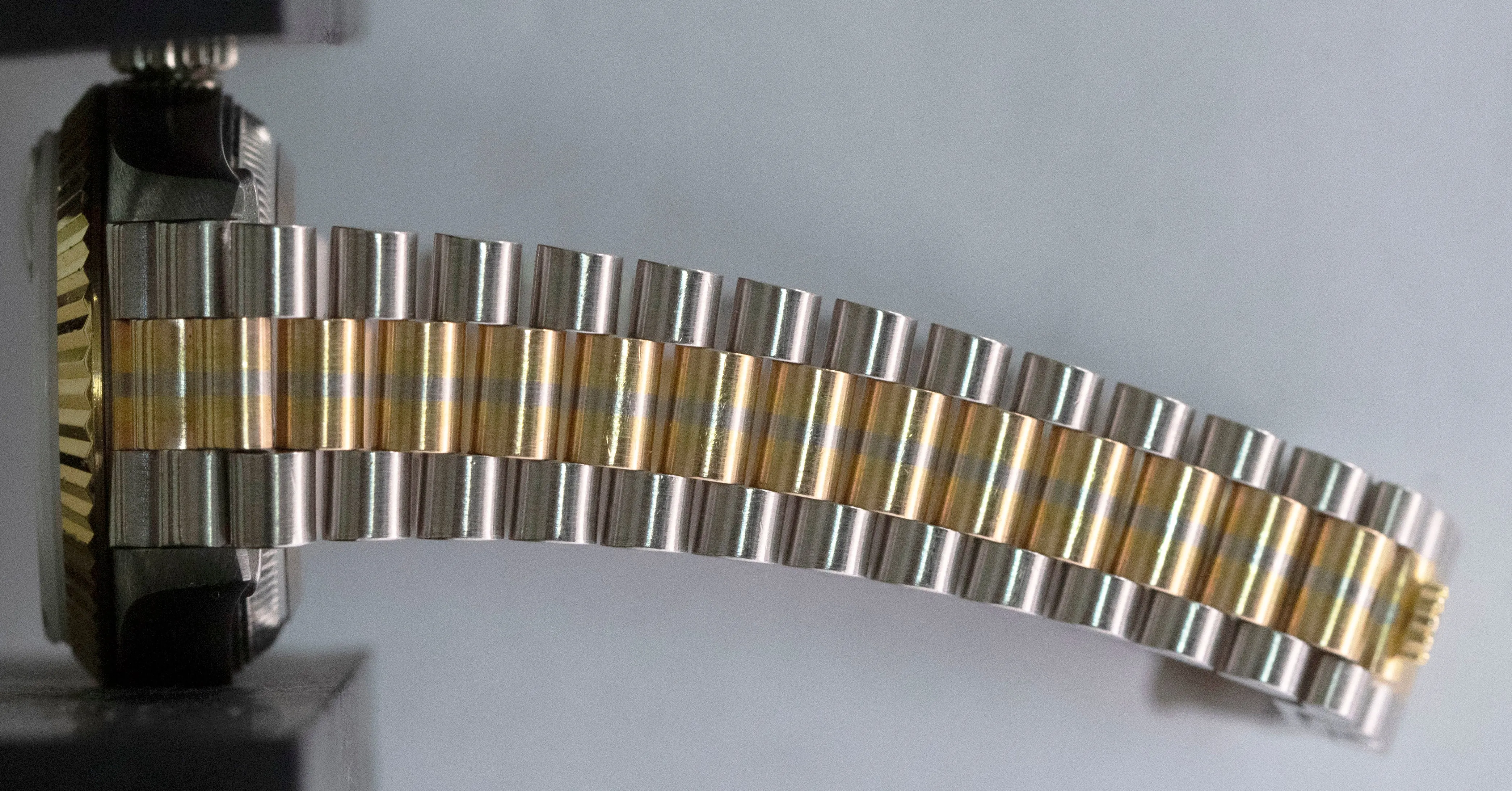 UNPOLISHED Rolex DateJust 26mm TRIDOR President Salmon Roman 18K Gold 69179 BIC