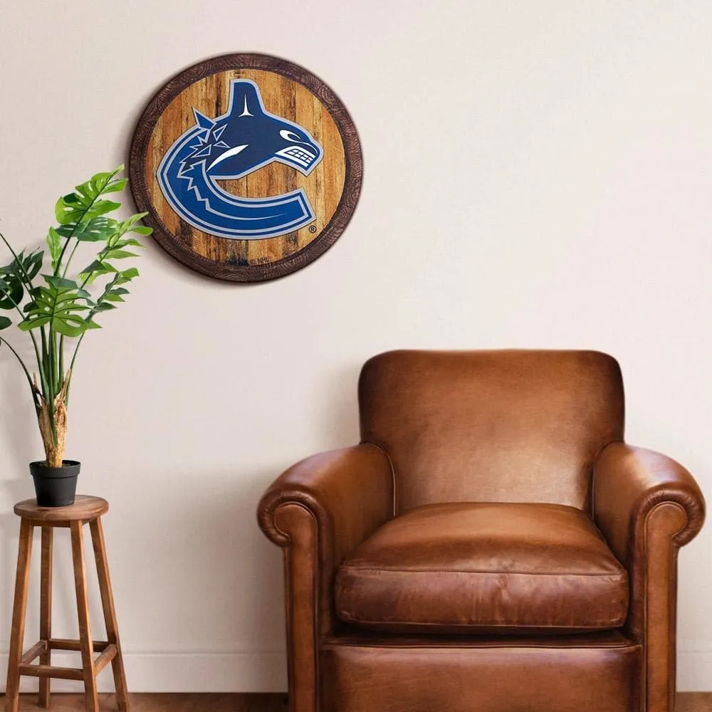 Vancouver Canucks: "Faux" Barrel Top Sign