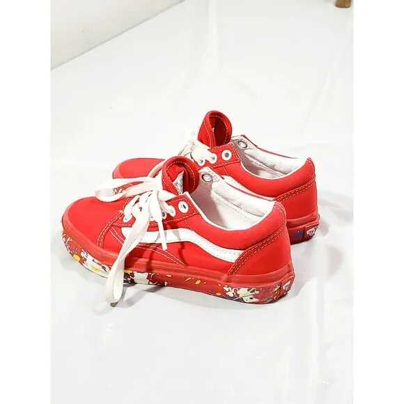 Vans Old Skool Rood Kleuter Shoe Sneaker Casual Youth 13Y Multi-color Red 507452