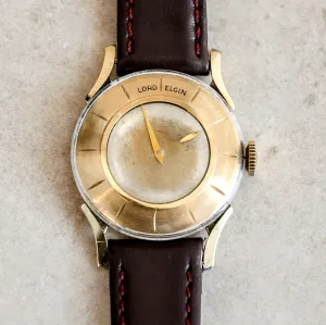 Vintage 1957 LORD ELGIN FUTURA Wristwatch Mystery Dial Grade 718 23J Watch