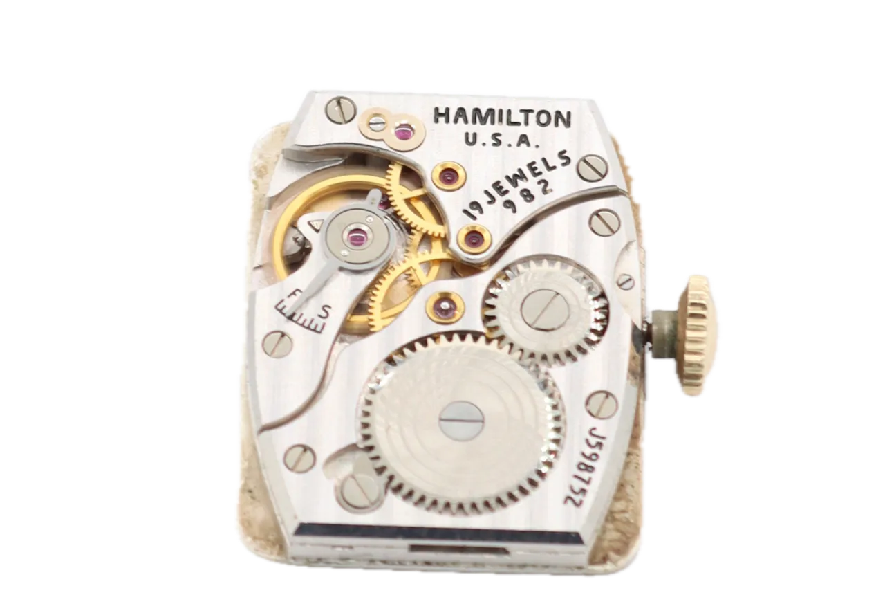 Vintage Hamilton Milton Men's Mechanical Wristwatch 982 USA 14k Gold Filled