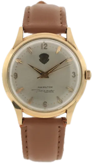 Vintage Hamilton Thin-o-matic Oldsmobile Men's Automatic Wristwatch 628 14k Gold