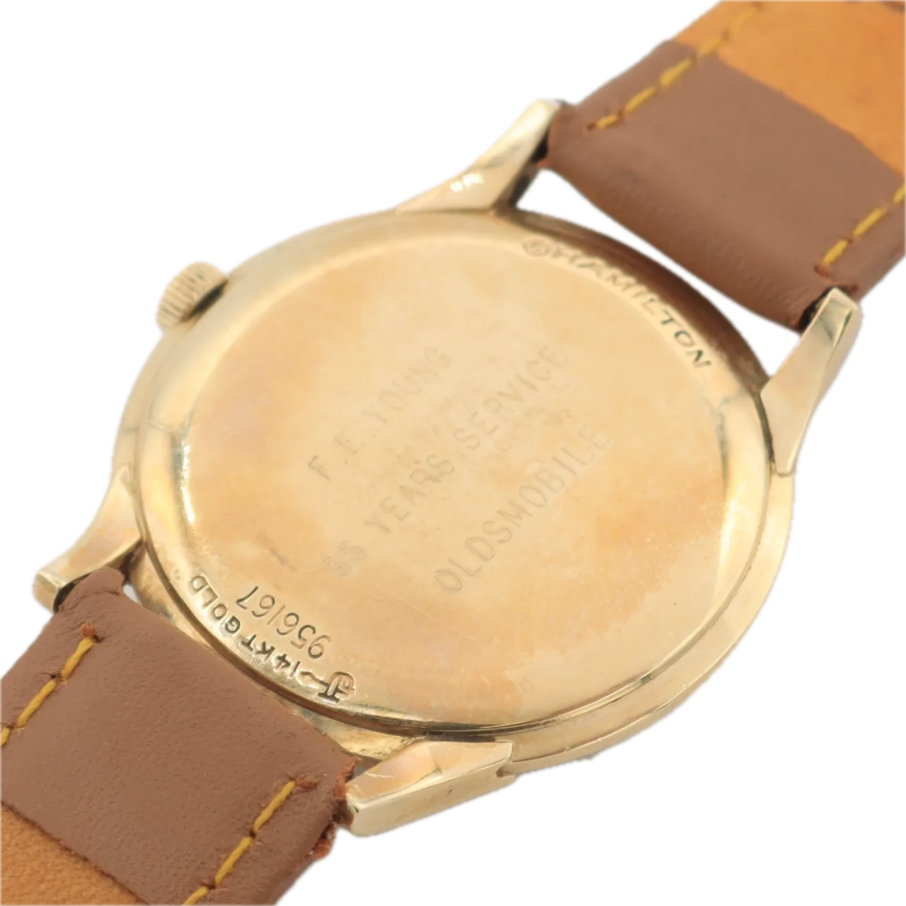 Vintage Hamilton Thin-o-matic Oldsmobile Men's Automatic Wristwatch 628 14k Gold