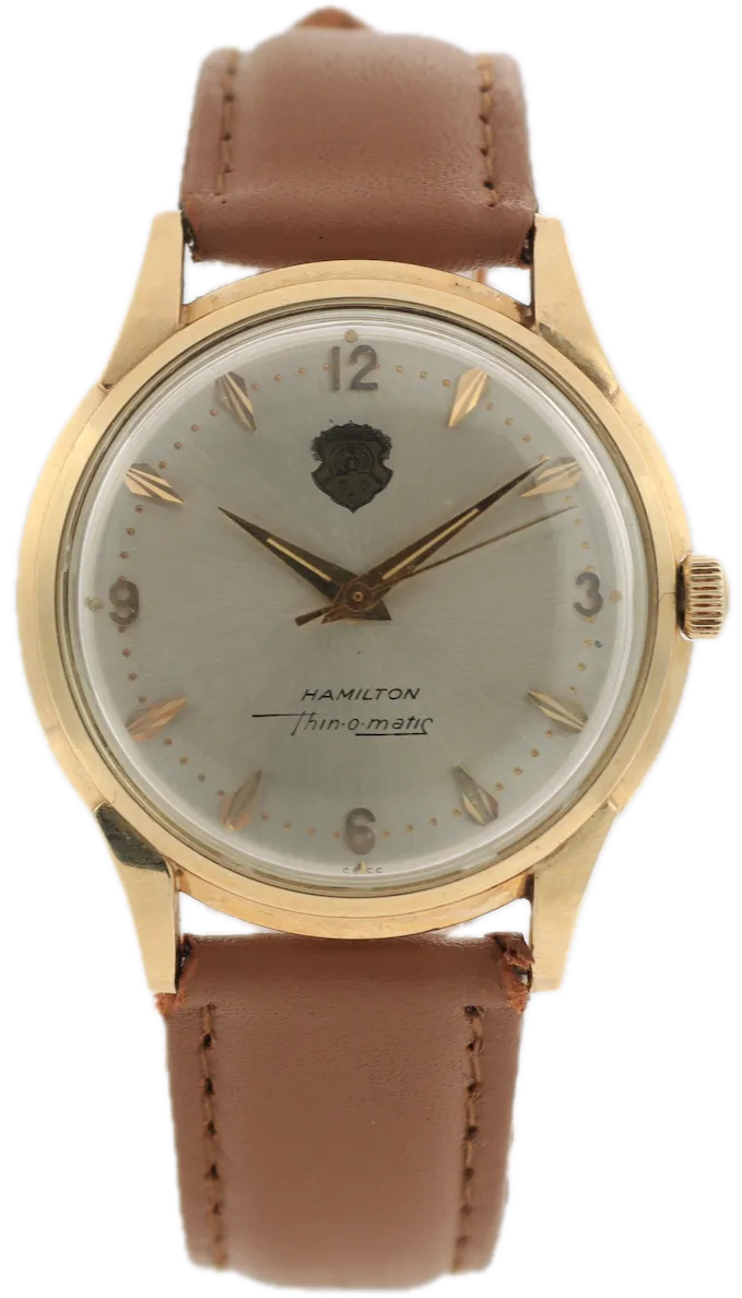 Vintage Hamilton Thin-o-matic Oldsmobile Men's Automatic Wristwatch 628 14k Gold