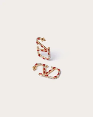 Vlogo Signature Metal, Pearl, Enamel And Swarovski® Crystal Earrings