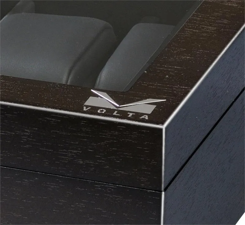 Volta 8 Watch Box with See Through Glass Top (Rustic Brown)