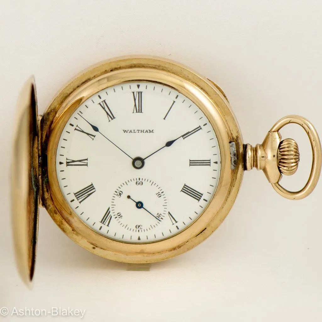 WALTHAM Multi Color 14K gold filled Pocket Watch