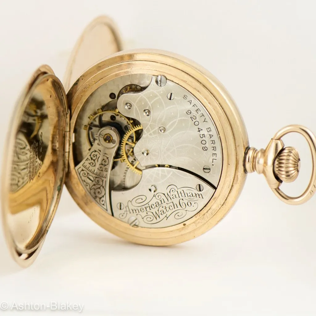 WALTHAM Multi Color 14K gold filled Pocket Watch