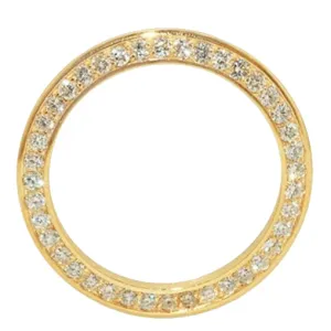 Watch 2 Ct. Custom Mined Diamond Bezel To Fit Rolex Datejust Yellow Gold