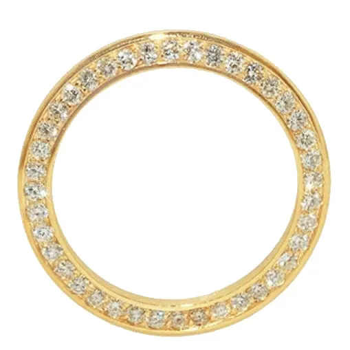 Watch 2 Ct. Custom Mined Diamond Bezel To Fit Rolex Datejust Yellow Gold