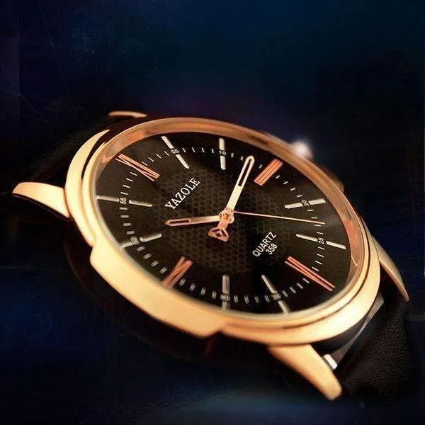 Watch Men Golden Wristwatch Quartz